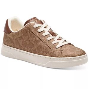 Coach Tan Signature Canvas Low-Top Sneaker